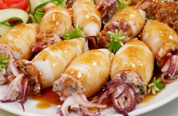 Mực ống (hấp sốt thái/nướng mỡ)